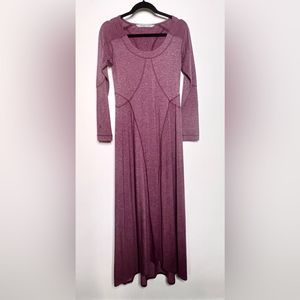 Athleta weekender long sleeve maxi dress burgundy size small